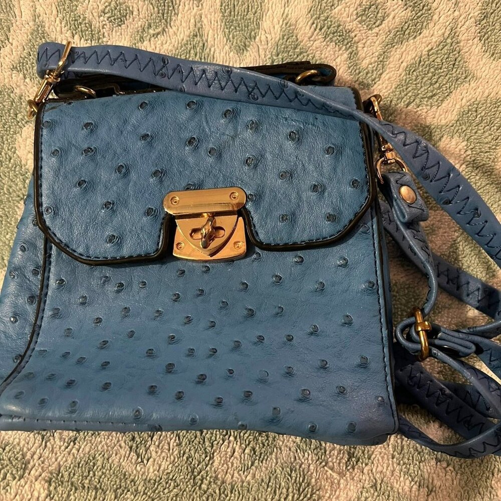 Noelle - Small Blue Crossbody Purse